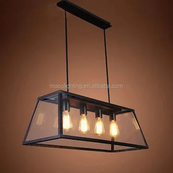 square glass pendant light