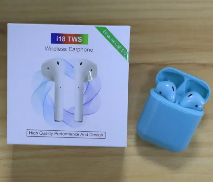 

2019 TWS Wireless Earbuds/Earphones i18, White;black;green;red