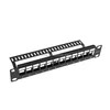 Blank Empty 12 Port Patch Panel with cable management