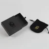 black drawer cardboard jewellery necklace gift packaging box with pouch bag