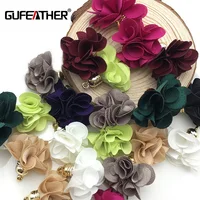 

GUFEATHER L21 2.8cm Flowers Pendant Tassels With Gold Hat For Jewelry Accessories Findings Diy Making Earrings,10pcs/pack