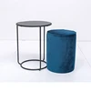 Custom Designed bed round wood fabric stool