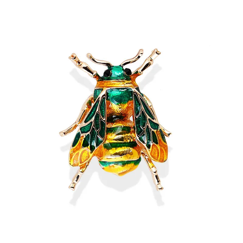 

2019 Jewelry New Metal Coloured Glaze Enameled Zinc Alloy Quality Fashion Animal Bumble Bee Brooch