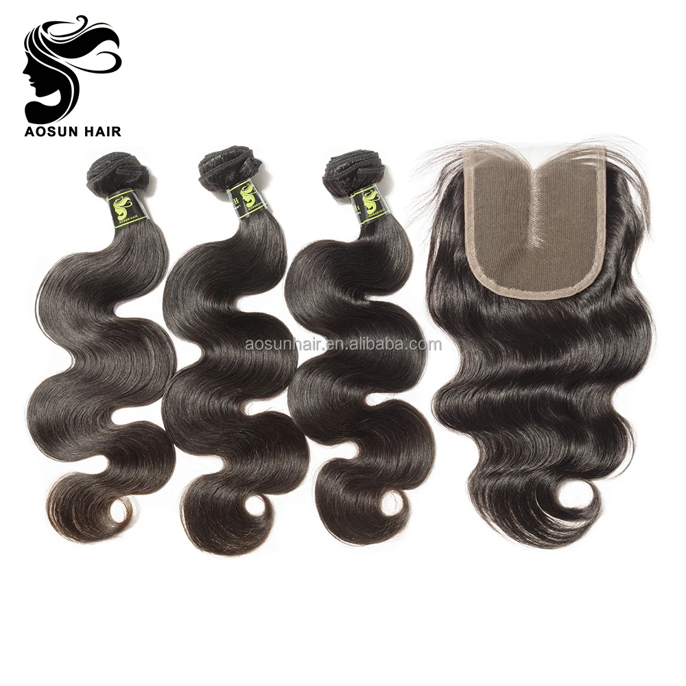 

Cheap Brazilian Hair Weave Bundles Body Wave Hair Bundles with Lace Closure, N/a