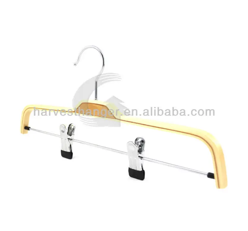 
laminated shirt hanger with clips 