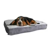 Two side use rectangular dog bed luxury pet bed plush dog bed pad from China