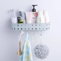 

Home holder Plastic Bathroom Stable sticker hanging storage shelf rack with hook