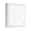 Without thread Wireless Remote Control 433mhz 3-channel smart home wooden glass wall lighting switch