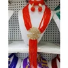 Queency Fancy Style Latest Design Hand Making Nigeria Crystal Beads Necklace Jewelry Set