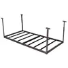 Ceiling mounted overhead shelving system for garage storage
