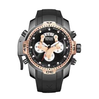 

BREAK Watches Men 5061Luxury Brand Men Sports Quartz Military High End Quality Rubber Multifunction Chronograph Sport Wristwatch