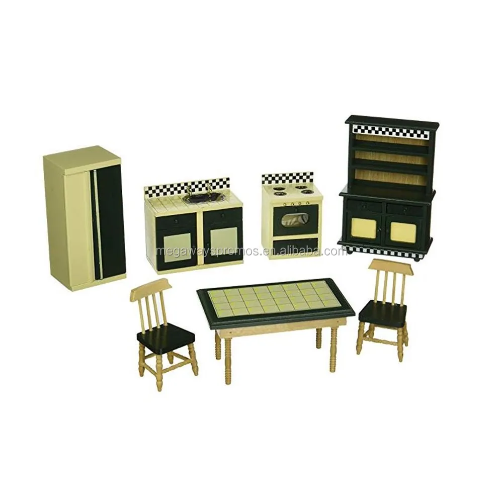 1/12 Handmade Wood Doll House Kitchen Furniture Set Buy 1/12 Doll