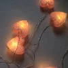 Rechargeable LED Christmas Red Heart Shaped String Lights