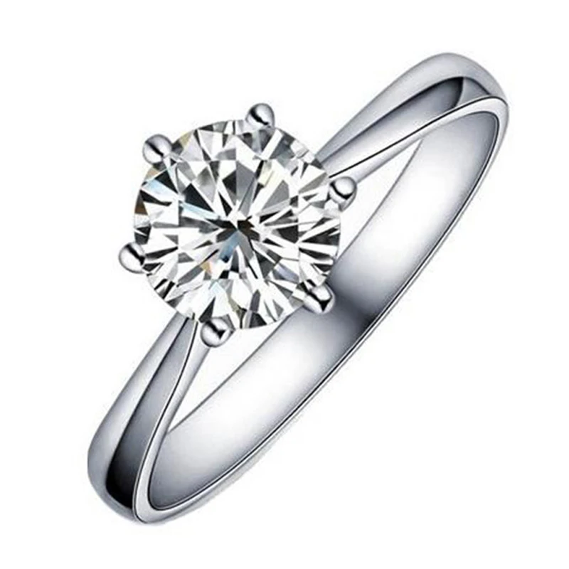 

Classic Exquisite Full Of CZ Stone Shine Bright Wedding Women Ring Platinum plated White copper Diamond Rings XEYJZ 023