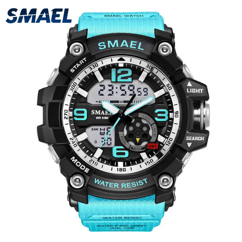 

SMAEL1617 sport watch waterproof army watch, Orange;blue;black;gold;red blue;army green