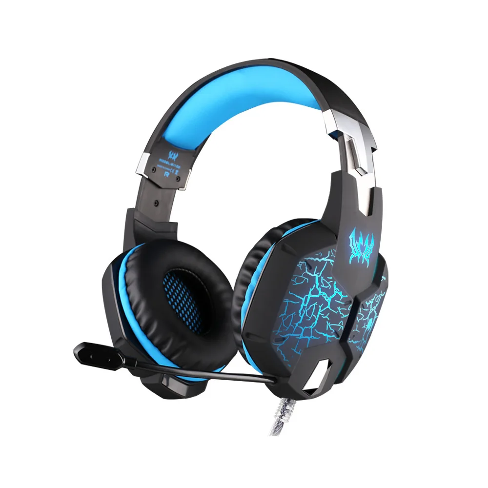 

EACH G1100 Vibration Function Gaming Headset Headphone Casque with 7.1 Heavy Bass Surround Sound Led Light Mic For PS4 PC Gamer, Yellow camouflage/gray camouflage/black blue