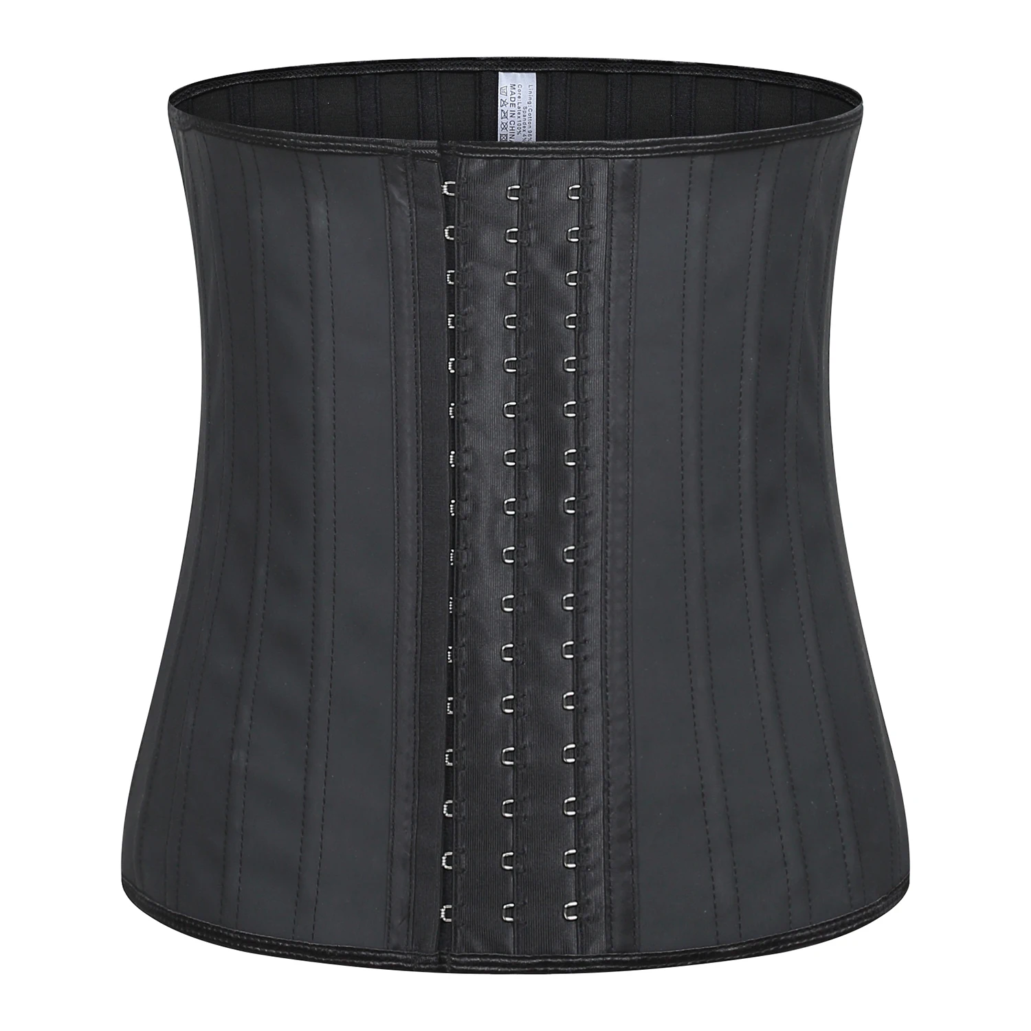 

2021 New Style 25 steel bone waist trainers pirvate label body shapers slimming tummy control fajas, Black