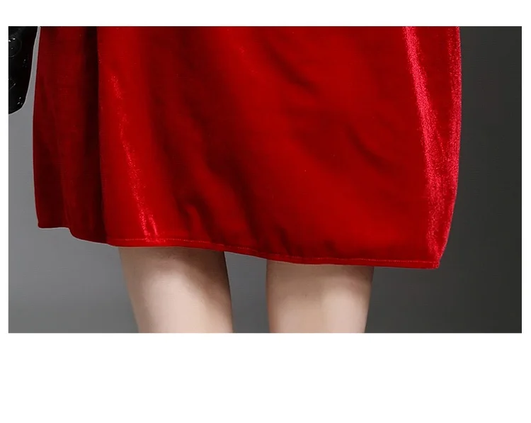 red velvet evening dress