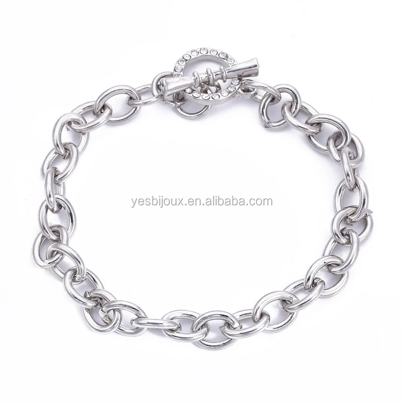 

toggle bracelet white gold filled lady bijoux made in china