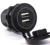 waterproof 3.1A dual USB with Blue /red green led laser Car Socket Charger adapter for ipad