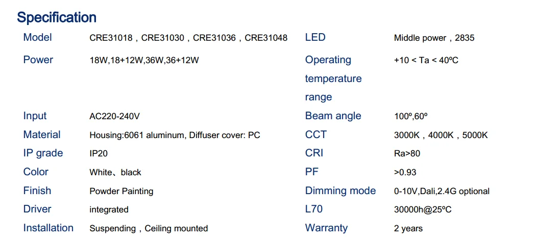 CE/ROHS Listed black color aluminum suspended linkable led linear lighting