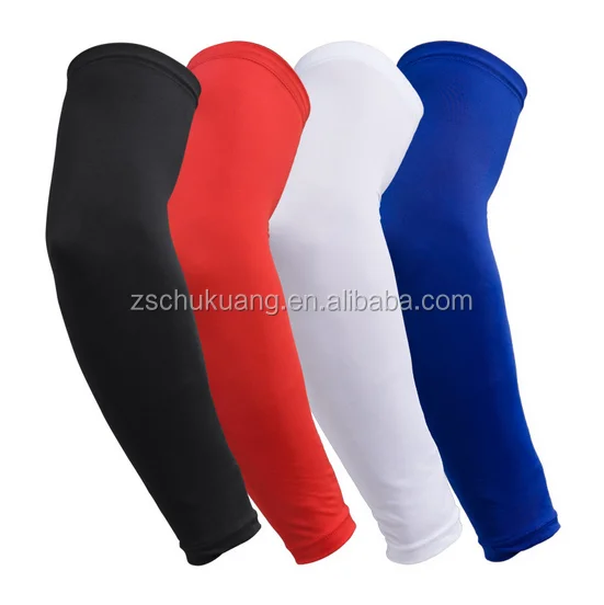 

Fashion breathable sports elbow support brace warmers non-slip exercise friendly compression arm sleeve, Black/white/red/blue/purple;or any customized color