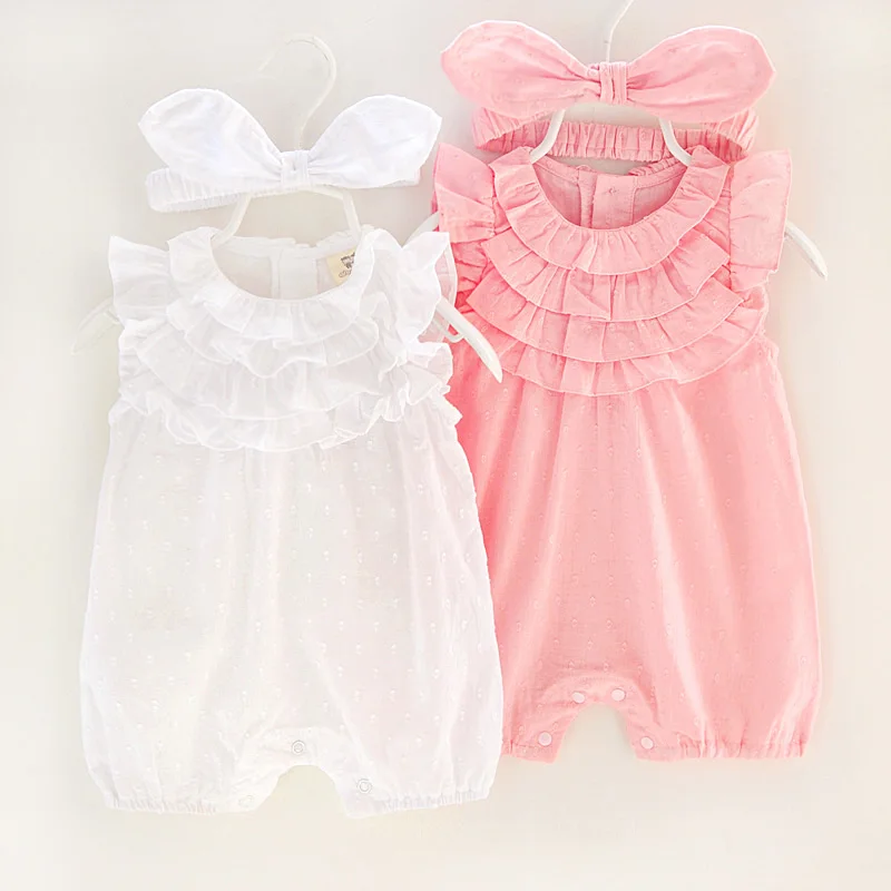 

wholesale summer lovely organic 100%cotton Infants & Toddlers Age Group newborn baby girl clothes, Pink/white