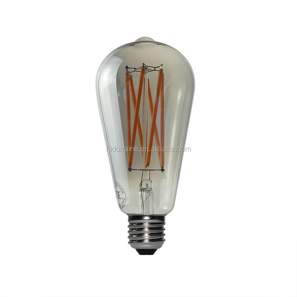 Vintage LED Edison Bulbs 60 Watt Equivalent 6W Dimmable LED Filament Light Bulb 600 Lumen Soft White 2700K ST64 Antique E26 M