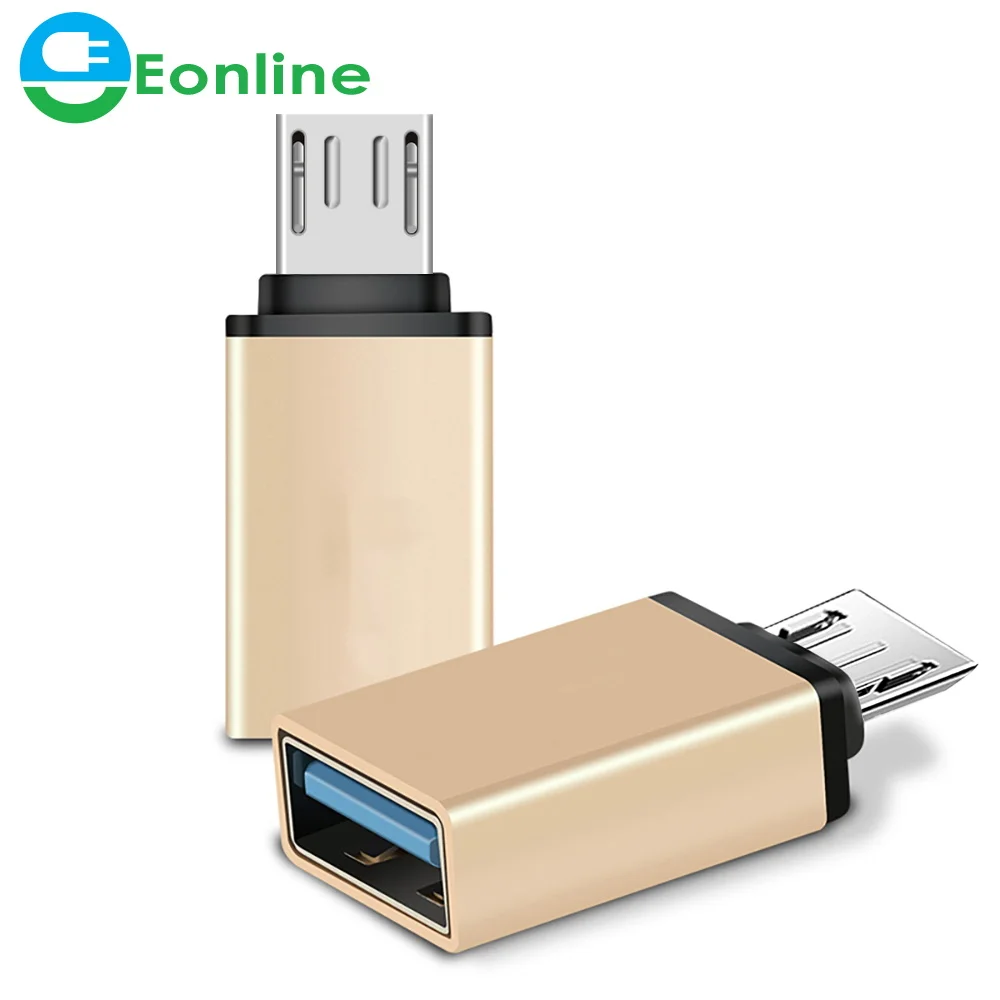 EONLINE Aluminum Alloy Mini OTG Cable USB3.1 OTG Adapter Micro USB to USB Converter for Tablet PC Android For Samsung S6 Tablet