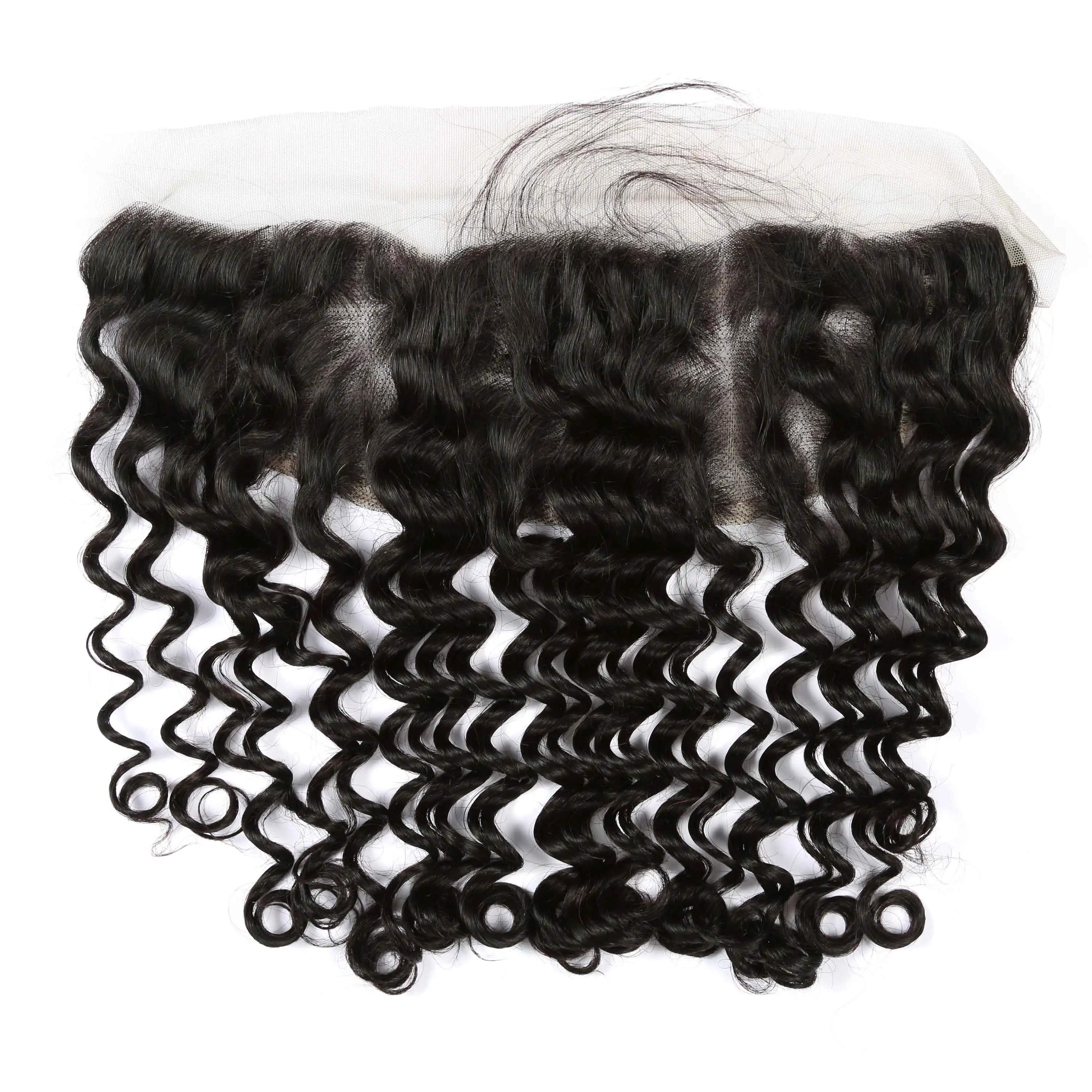 

Natural black deep curly virgin indian human hair weave bundle factory price
