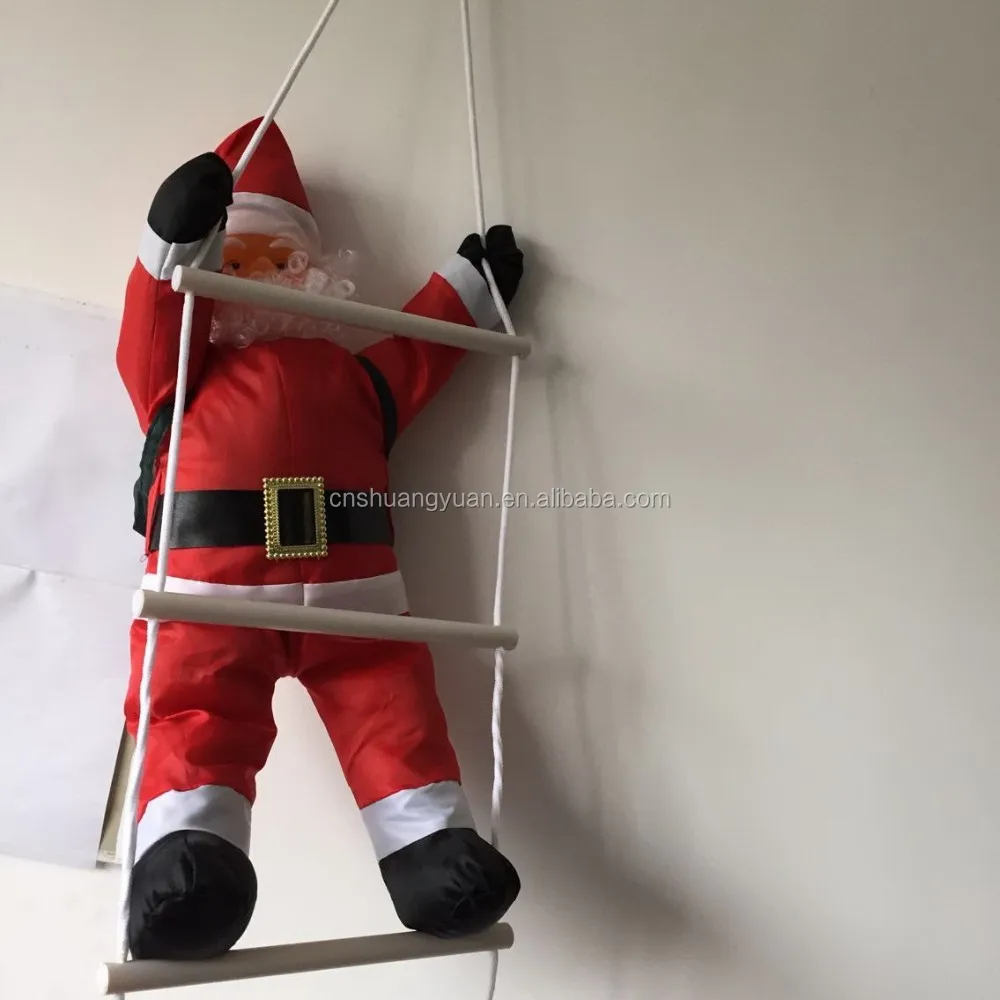 Climbing The Rope Ladder Christmas Santa Claus Factory Directly Sale 60cm Red Christmas Festival 7702