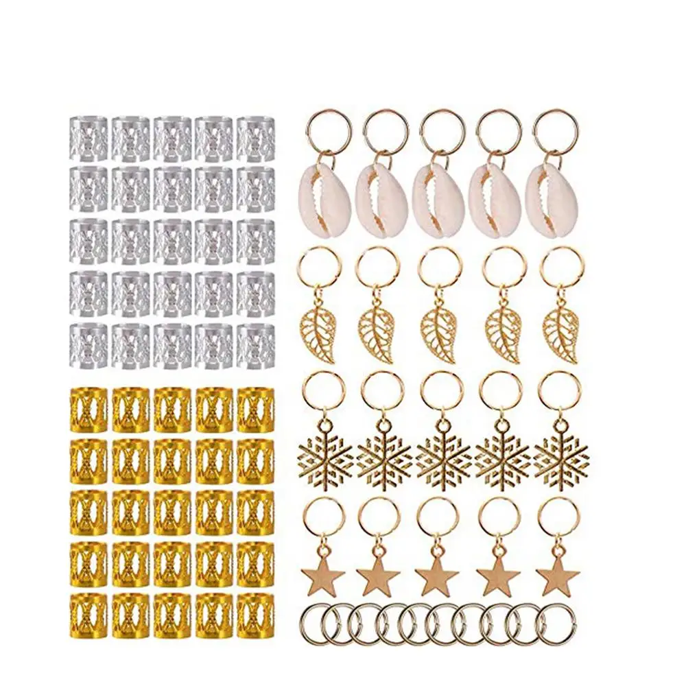 Hair beads for braids accessories Easy to Use Cuffs Braid Rings Hair Jewelry Pendants Hair Cuffs