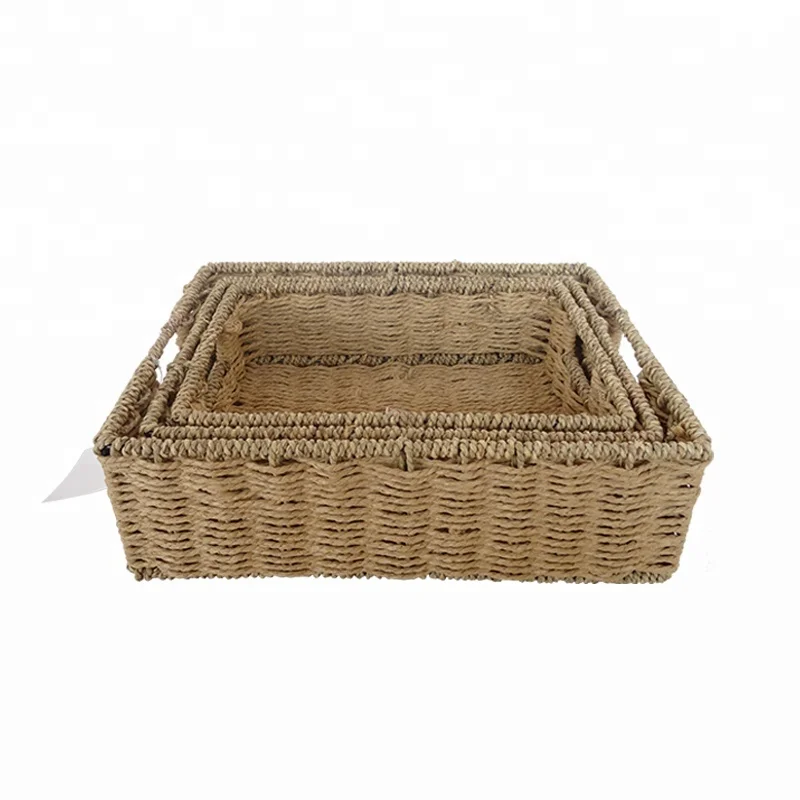 
Small seagrass straw storage basket with handle 