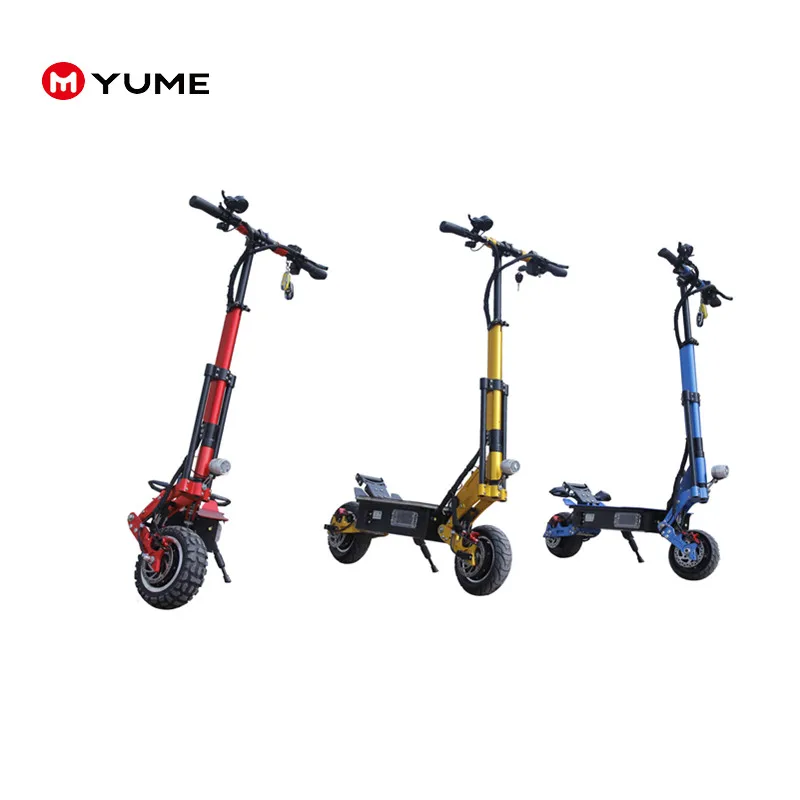 

Yume fashion design high speed with long range front C-type air shock suspension e scooter with removable seat for adult