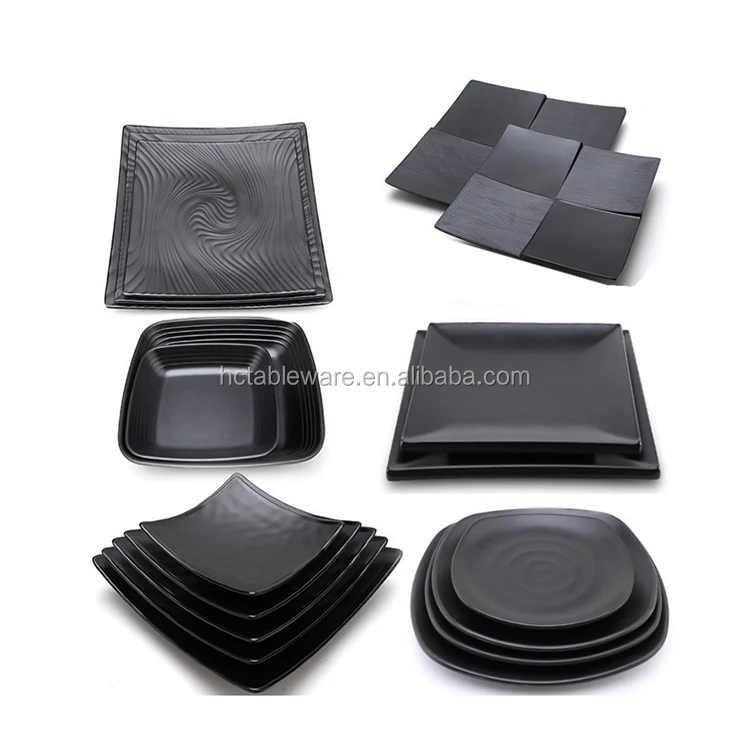 Rectangular Black Colored Slate Plate Melamine Buy Black Colored