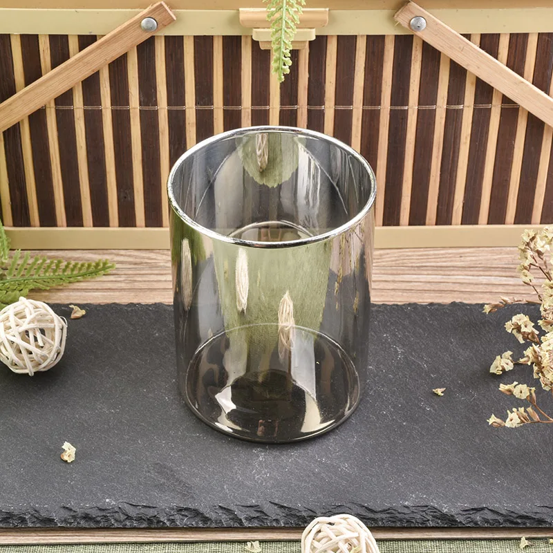 Unique electroplated glass candle jars wedding centerpieces wholesale