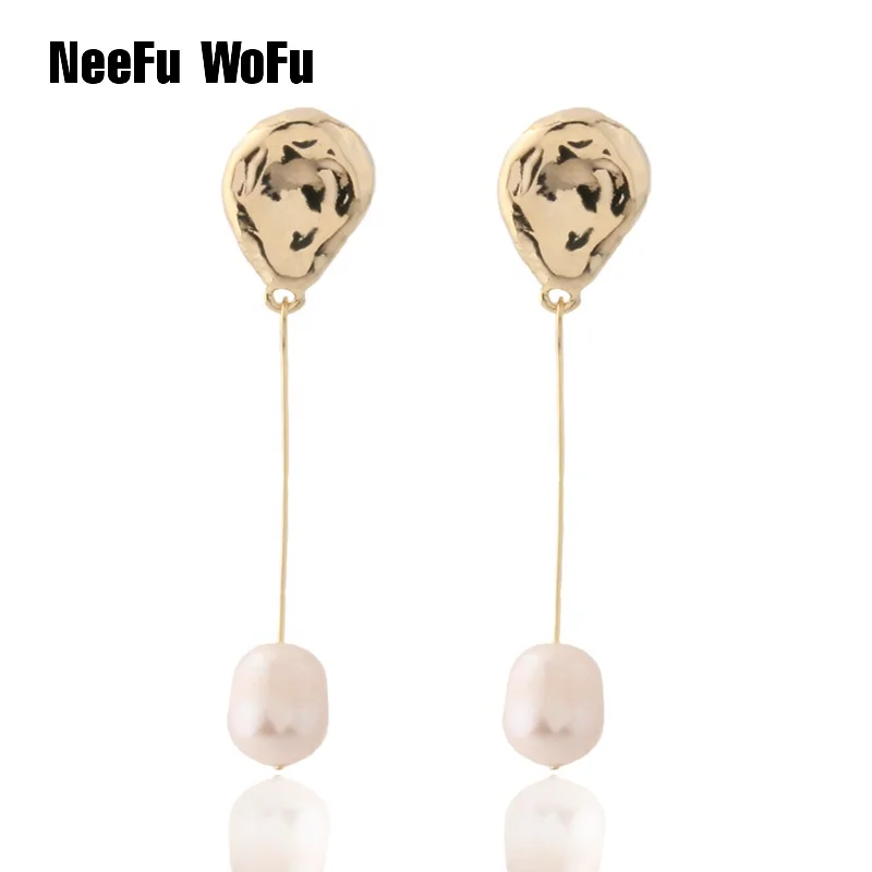 

NeeFu WoFu's Women's simple cute new fashion earrings Christmas gift, Gold