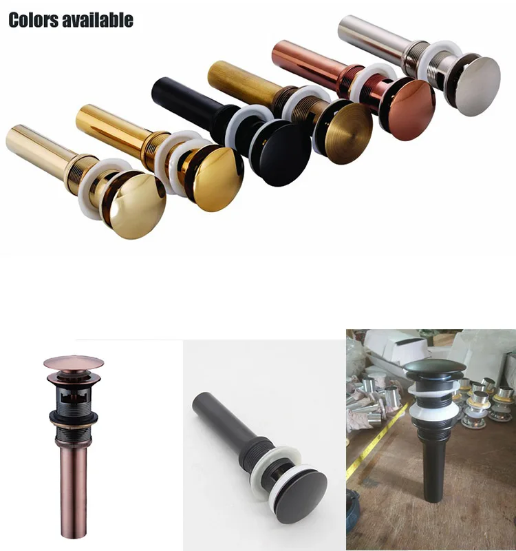 

Brass Personalized customization Push Down Pop Up Sink Drain Drainer