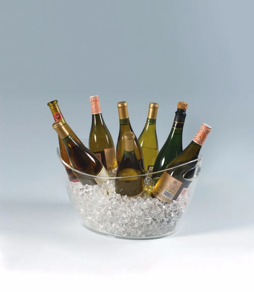 Custom Clear Acrylic Beer/ice Bucket With Handle For Wine Bar - Buy ...