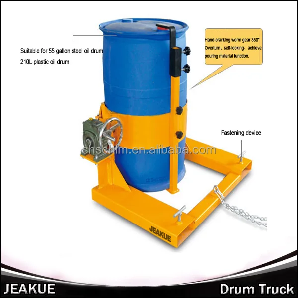 Hydraulic Oil Drum Trolley Barrel Handler Equipment Fork Mounted Drum