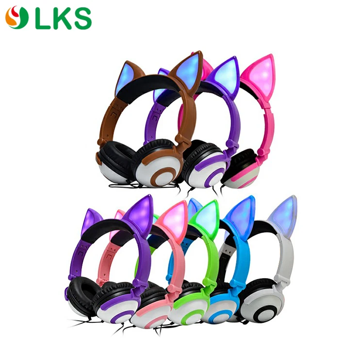 High Quality Wired Stereo Oem Fox Ears Earmuff Bass Music Headphone For