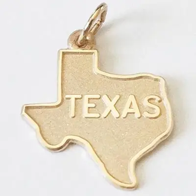 

Metal Gold Plated Zinc Alloy Custom Bracelet America States Texas Map Jewelry Accessories Charm, Silver