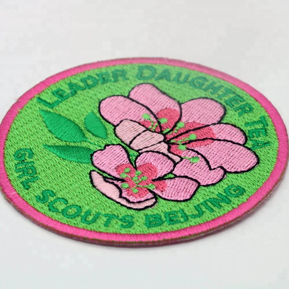 Custom Embroidered Scouts Badge Scout Girls Iron On Embroidery Patches