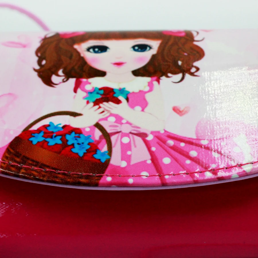 
Cute Little Girls Shoulder Bag PU Leather Kids Mini Cartoon Messenger Bag Custom Print 