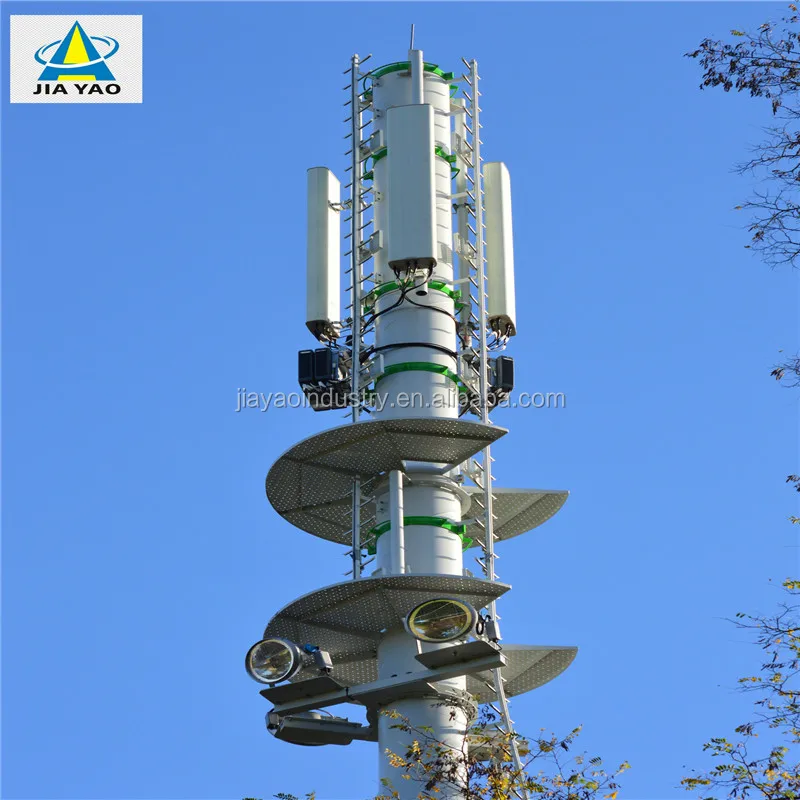 
China supplier manufacturer 30m steel wireless telecom telecommunication cell phone gsm monopole tower 