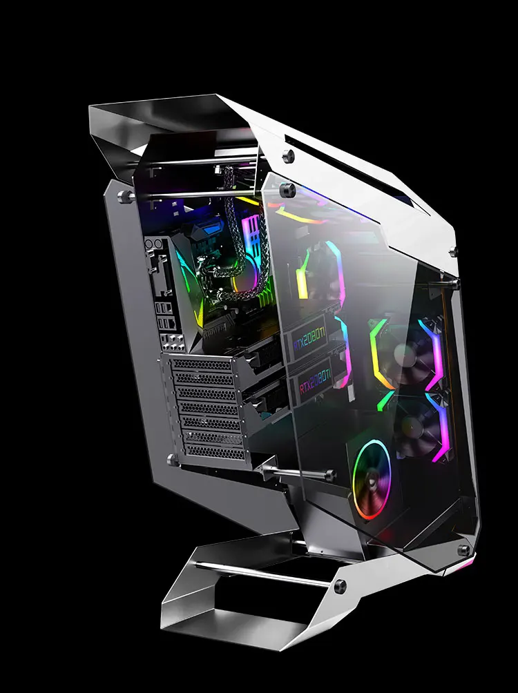 Powercase Hot Selling ATX  gaming case New Design Amazing Cougar Conqueror Tower Desktop Pc Computer Case Gaming Pc Case