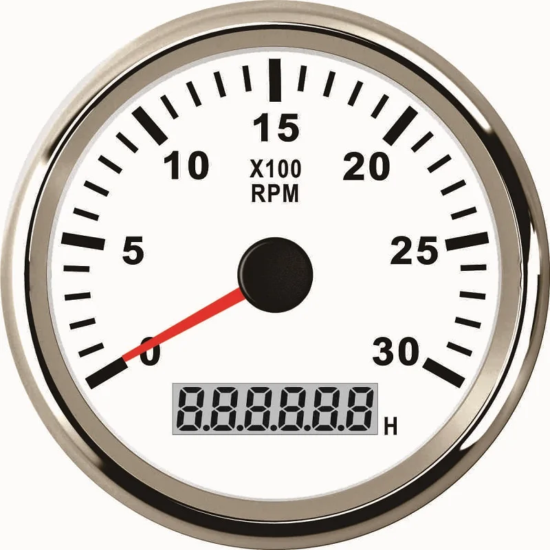 Eling Diesel 85mm Tachometer Gauge Rpm Meter 3000rpm With Red Led Face And  Stainless Cover - Buy Tachometer,Tachometer Meter,3000 Rpm Meter Product on  Alibaba.com