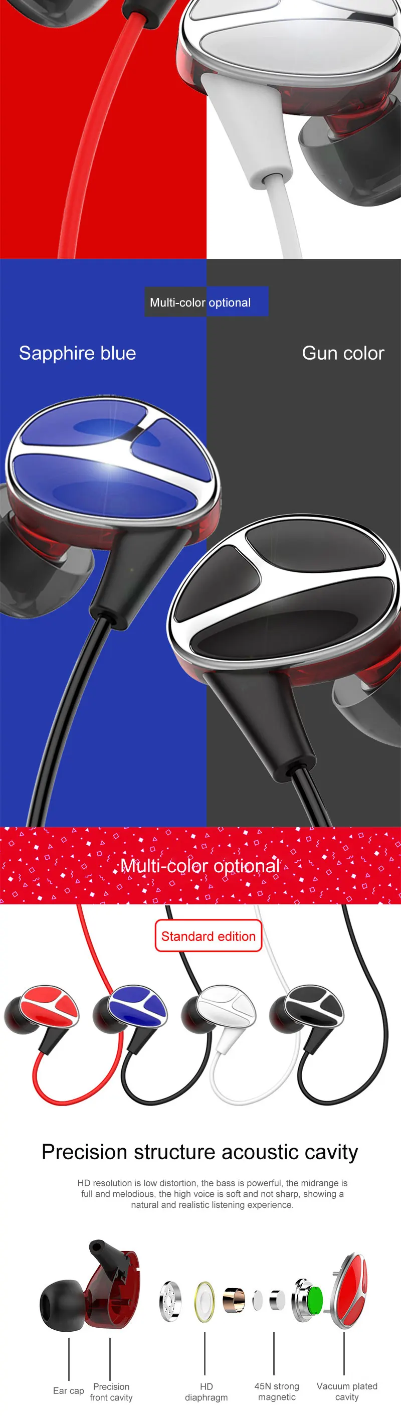 Sound Earphone In-Ear Sport Earphones with mic for xiaomi iPhone Samsung Headset fone de ouvido auriculares MP3