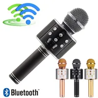 

WS858 Bluetooth Handheld Wireless Karaoke Microphone Phone Player MIC Speaker Record Music KTV Microfone for iPhone PC