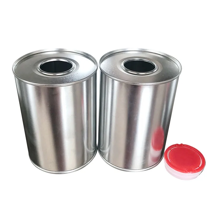 New 500ml Empty Motor Oil/petrol Oil Metal Tin Cans With Plastic Lids